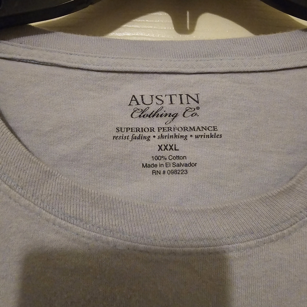Austin Clothing Co light blue short sleeve crew neck t shirt size XXXL 3X 3XL - Picture 2 of 2